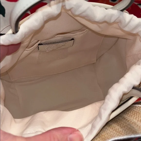 kate spade NWT! $449 MSRP Flora Rose Straw Crossbody Bag - Picture 15 of 17